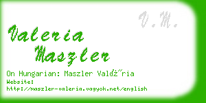 valeria maszler business card